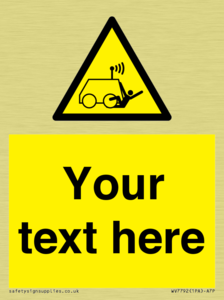 Custom warning run over by operator controlled machine